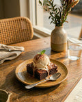Brownie con helado